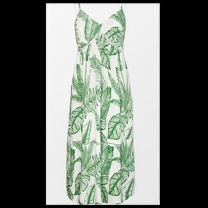 Cupshe Evelyn Leafy V-Neck Cutout Slip Dress Size XS